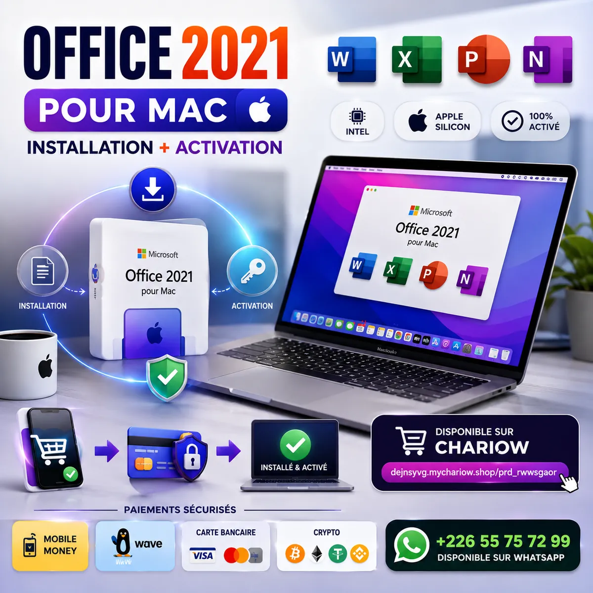Installation et activation de Office 2021 pour Mack