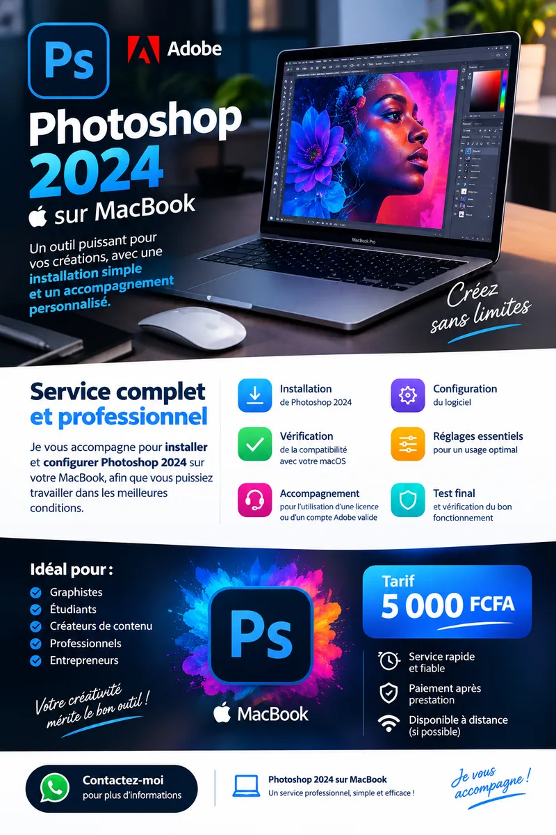 Photoshop 2024 pour MacOS en vente sur NeoShop Burkina Faso